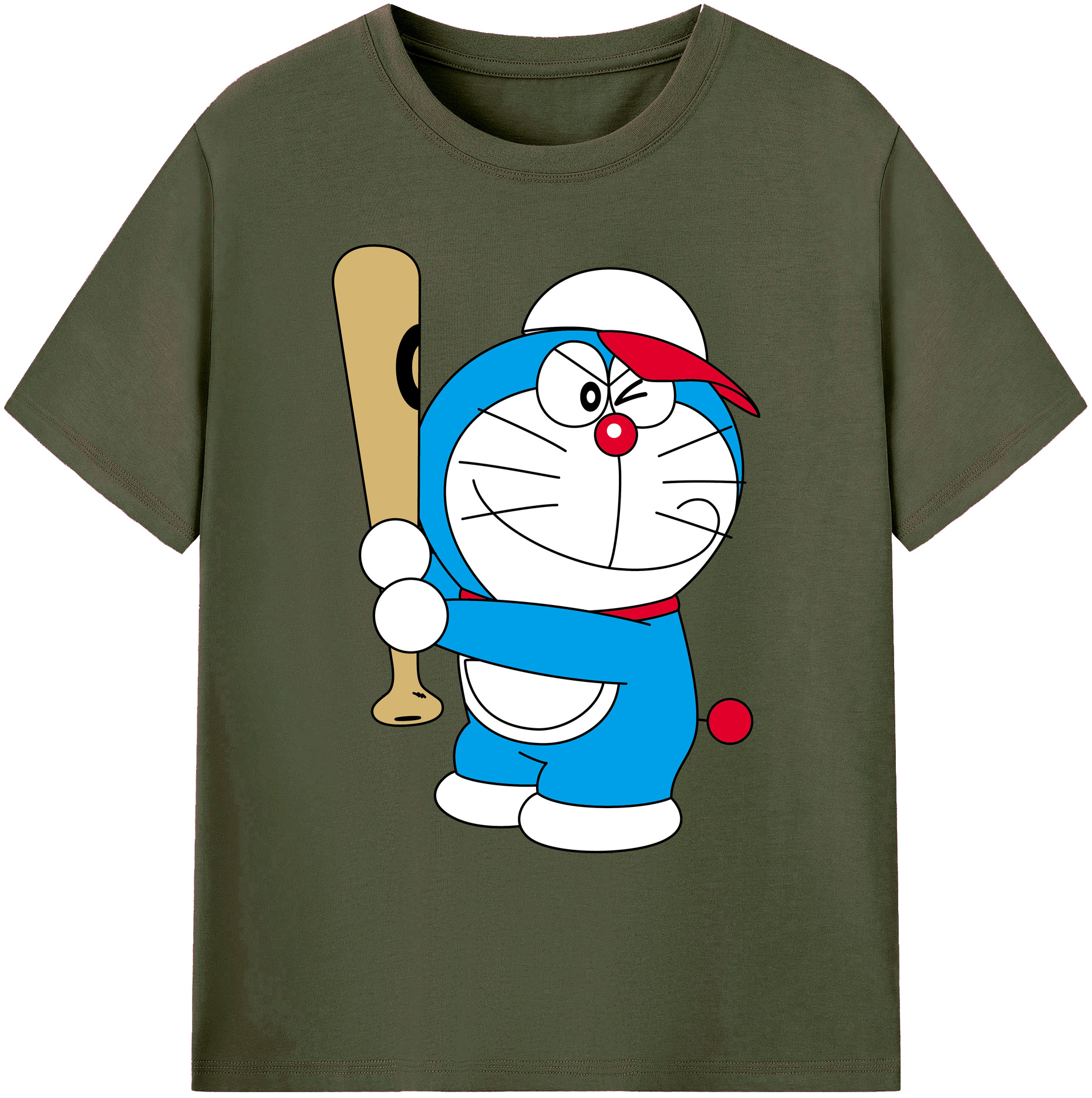 （画像用） ドラえもん Doraemon 綿100％ メンズ半袖Tシャツ｜肌触りやわらか＆通気性